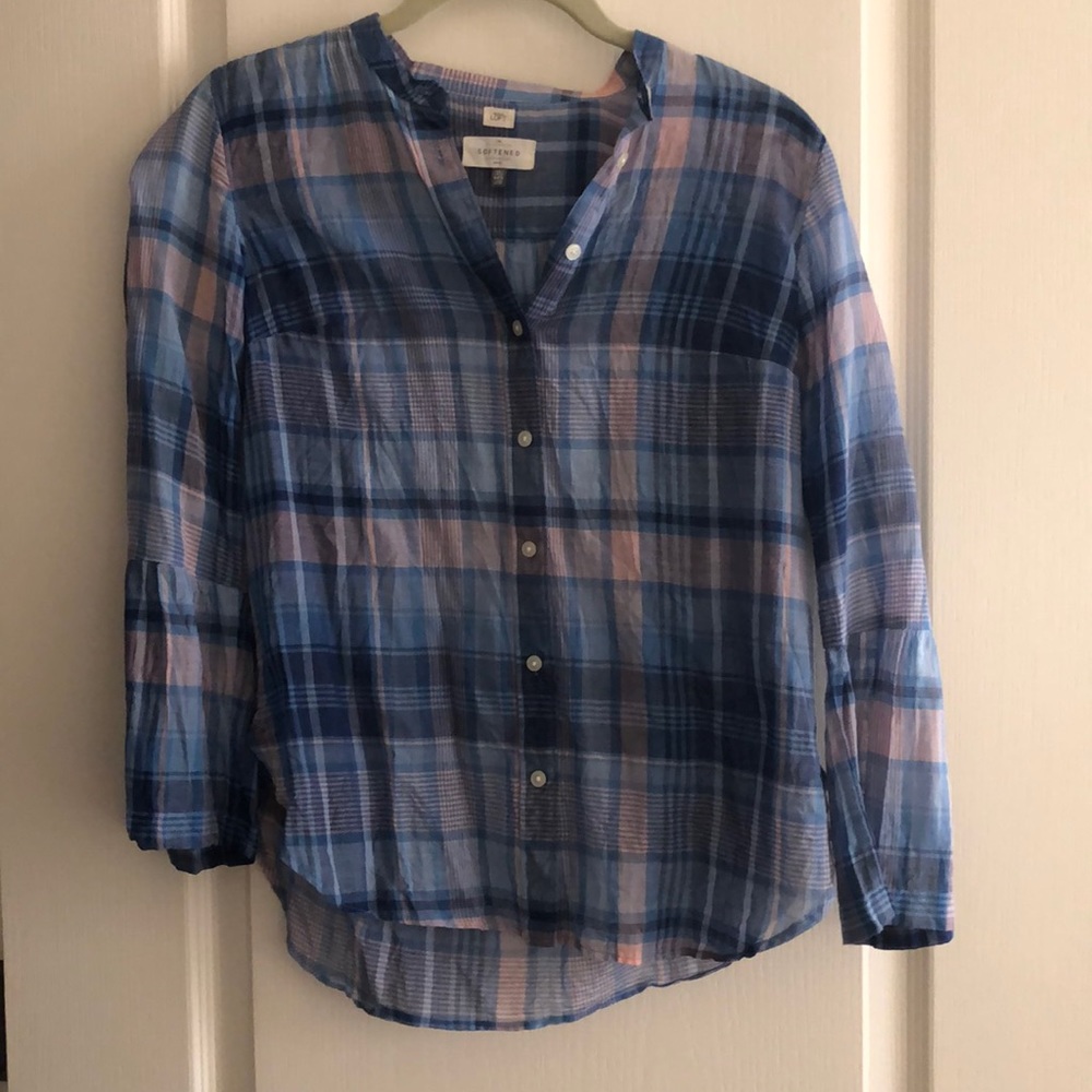 Light flannel top